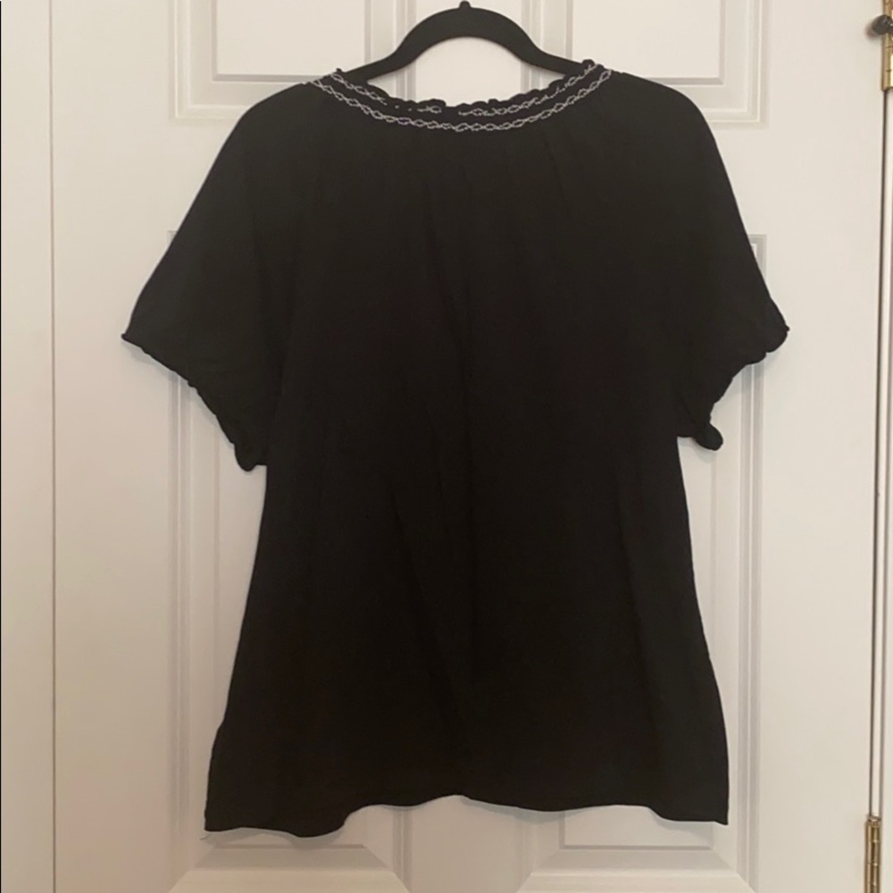 JM Collection Embroidered Top - Picture 3 of 7
